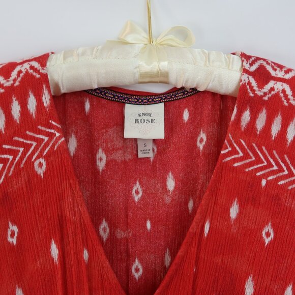 Knox Rose Midi Dress Sz S Coastal Boho Beach Western Cottagecore Prairie Batwing - Picture 10 of 12